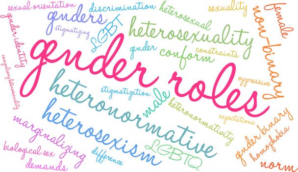 Gender Roles Word Cloud - Vector, Image
