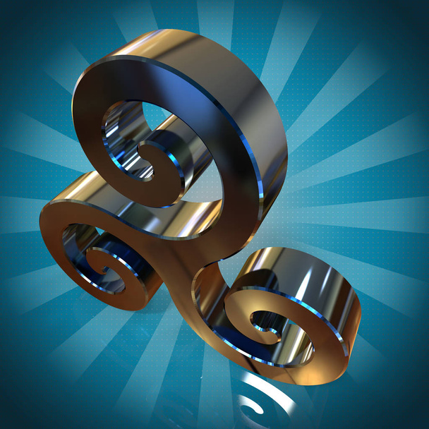 Segno di Triskel, simbolo - Illustrazione 3D. Logo
 - Foto, immagini