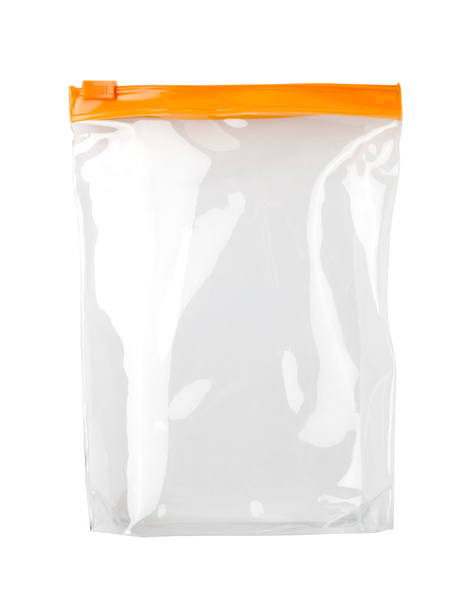 Sac à glissière en plastique isolé sur fond blanc
 - Photo, image