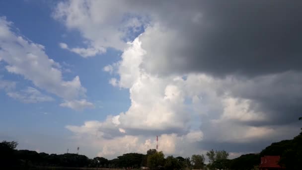 Timelapse clouds moving before storm - Footage, Video