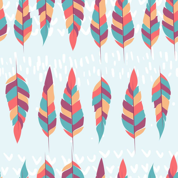 seamless feather pattern - Vector, Image