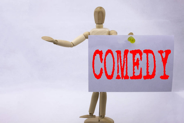 Konceptuální ručně psaného textu titulku inspirace ukazující komediální obchodní koncept pro Stand Up komedie mikrofon napsané na pozadí sochy rychlé poznámky s prostorem - Fotografie, Obrázek