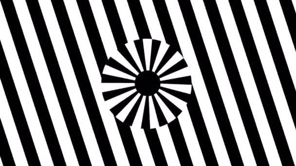 Rayas blancas y negras abstractas. 3d renderizado bucle sin costura
 - Imágenes, Vídeo
