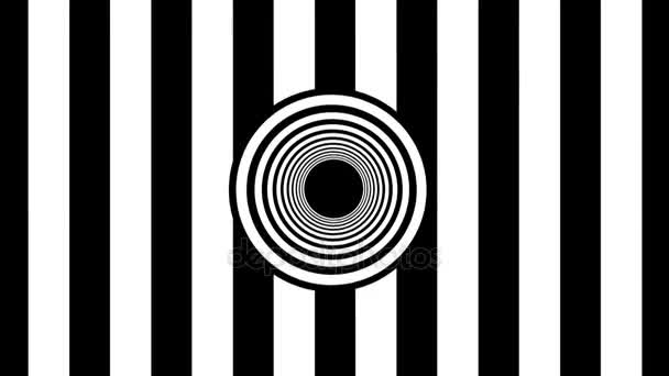 Abstract Black and White stripes. 3d rendering seamless loop - Footage, Video
