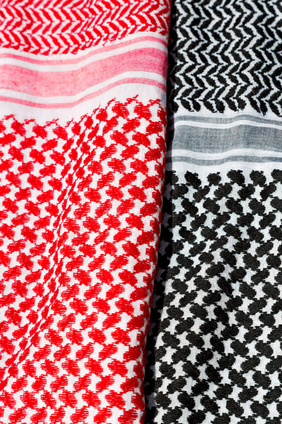 Background texture, pattern. Scarf wool like Yasser Arafat. The
