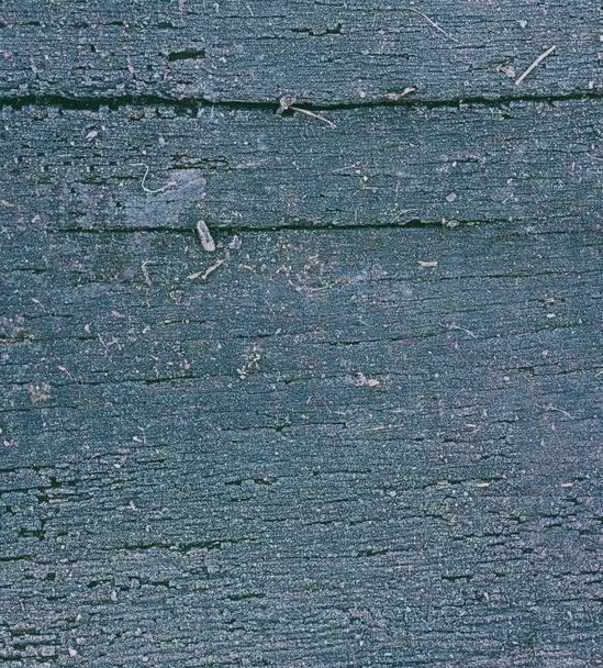 texture old oak boards covered with frost, tinted photo - Фото, зображення