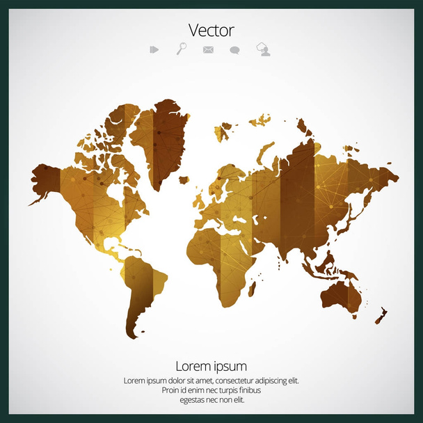 vektorová ilustrace mapy světa - Vektor, obrázek