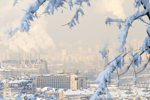 a hóval borított város - Fotó, kép