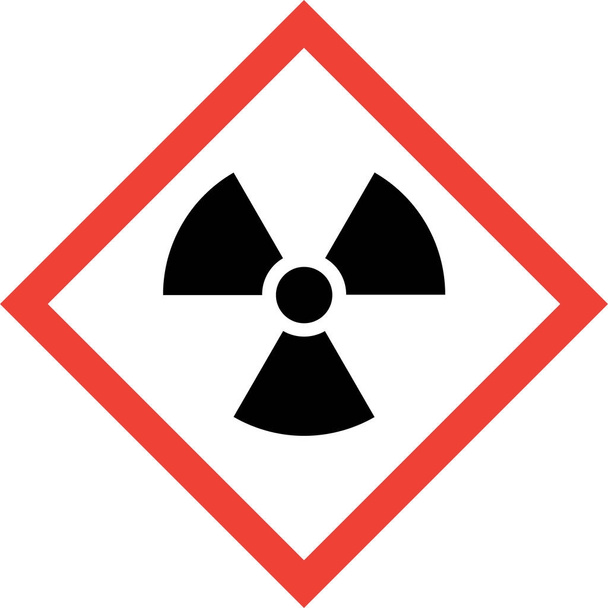 Hazard sign with radiation - Photo, Image