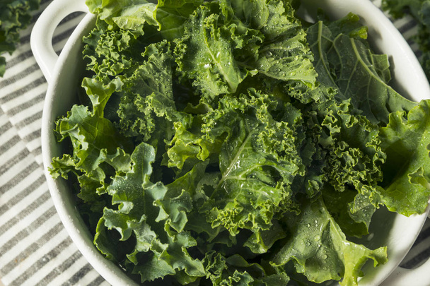 Raw Green Organic Curly Kale - Photo, Image