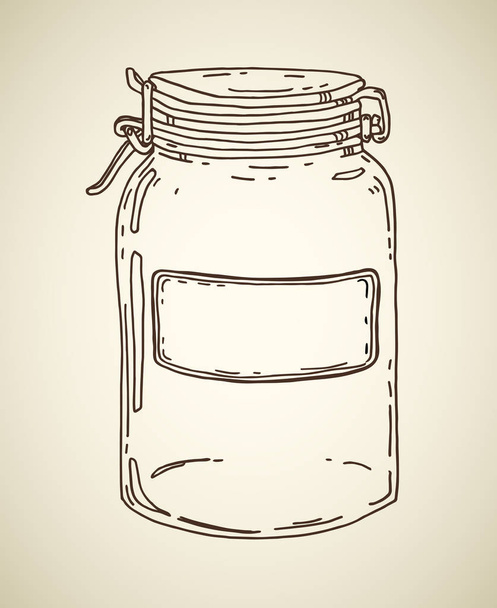 Hand drawn jar - Vector, Imagen