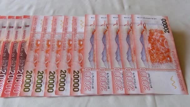 Chilean twenty thousand Peso bank notes  - Footage, Video