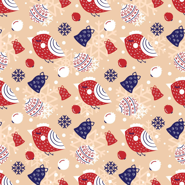 Christmas seamless pattern - Вектор,изображение