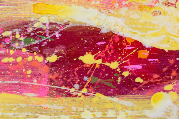 Manchas de tinta multicoloridas, gotas, salpicos, mistura. Abstrato
 - Foto, Imagem