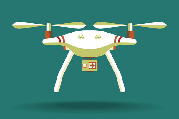 Drone isolé sur fond
 - Vecteur, image