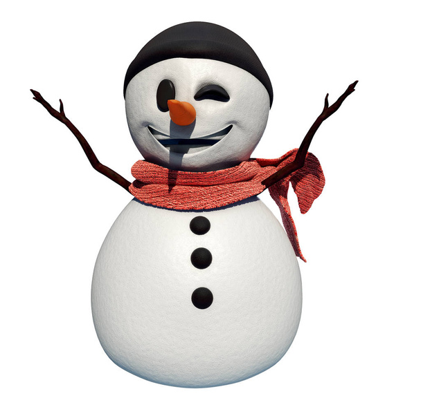 Иллюстрация снеговика, сделанная с помощью 3D программного обеспечения
.  - Фото, изображение