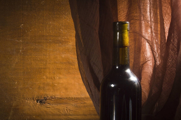 Bottle of red wine - Фото, изображение