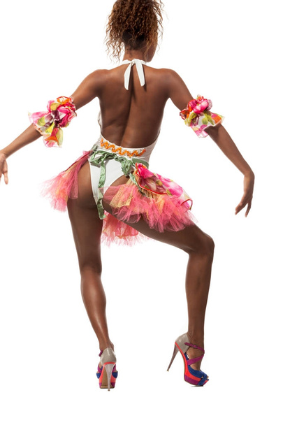 brazilian dancer isolated on white - 写真・画像