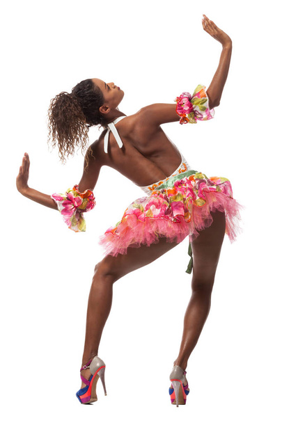 brazilian dancer isolated on white - Foto, Imagem
