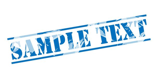 sample text blue stamp on white background  - Zdjęcie, obraz