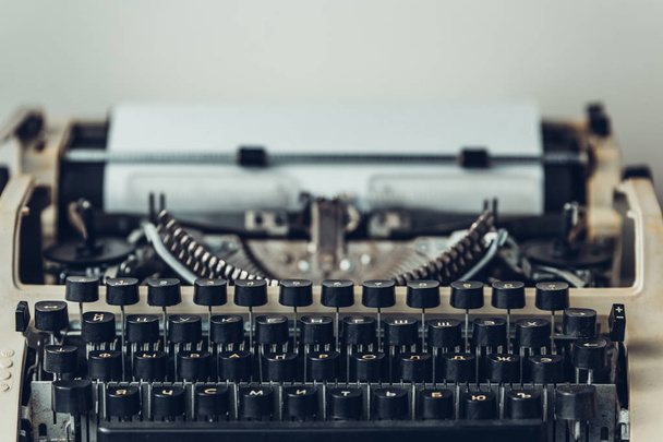 Typewriter With Paper Sheet, Close-up. Writer Book Concept - Valokuva, kuva