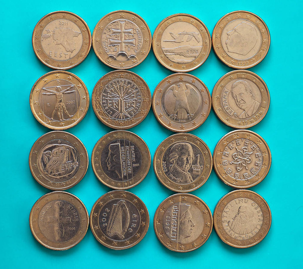1 euro coin, European Union - Фото, изображение