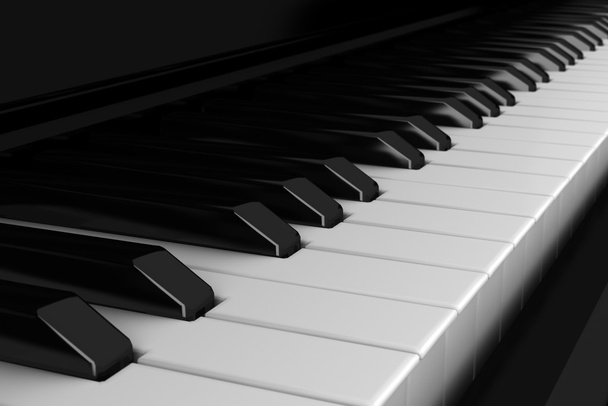 ピアノ キーボードのクローズ アップ - 写真・画像
