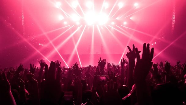 Gente felice ballo in discoteca festa concerto - Foto, immagini
