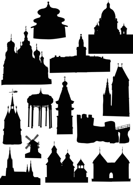 Old castles and towers - Vector, Image