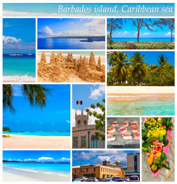 熱帯のビーチ、バルバドスは、カリブ海 - 写真・画像