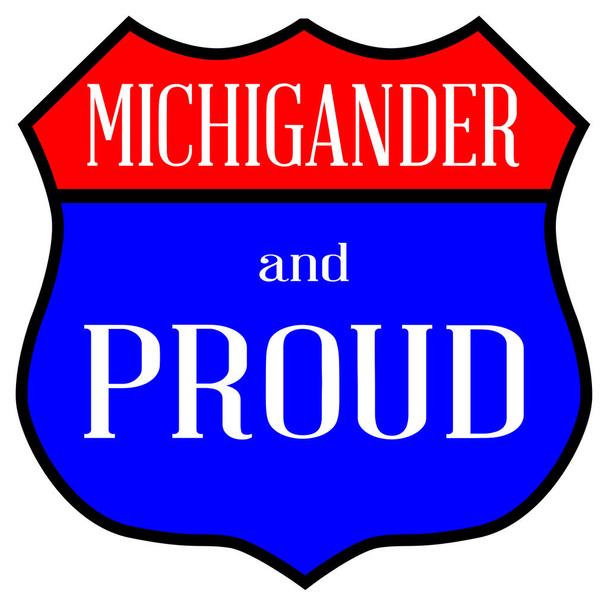 Michigander And Proud - Vector, Image