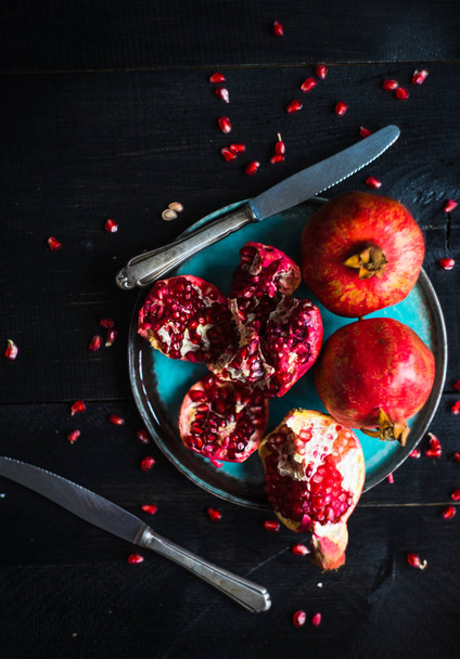 Organické sezónní granátové jablko - Fotografie, Obrázek