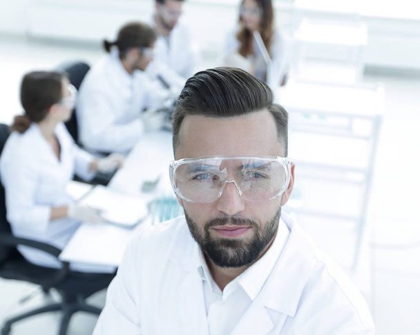 scientist microbiologist in the laboratory background. - Photo, Image