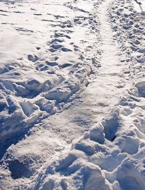 Вигнутий природний сніговий шлях
 - Фото, зображення
