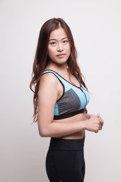 Asian strong healthy  girl  in sport dresses. - Valokuva, kuva