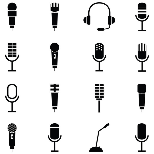 Ensemble icône de microphone
 - Vecteur, image