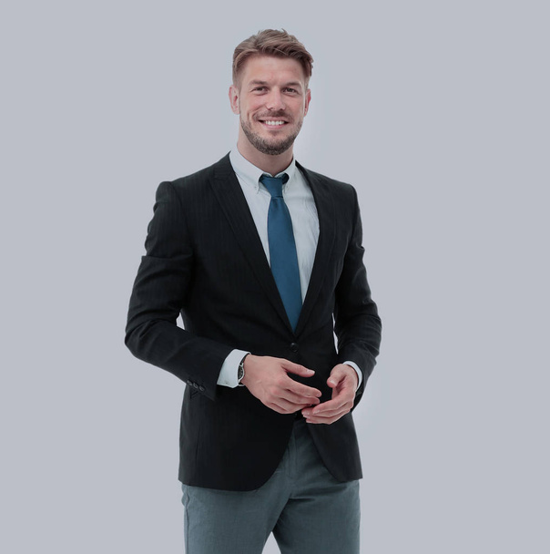 Successful business man on white background - Foto, imagen