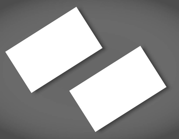Blank business card with shadow mockup cover template. - Vector, Imagen