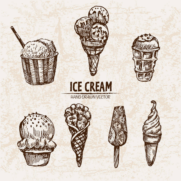 Vector digital línea detallada arte helado
 - Vector, imagen