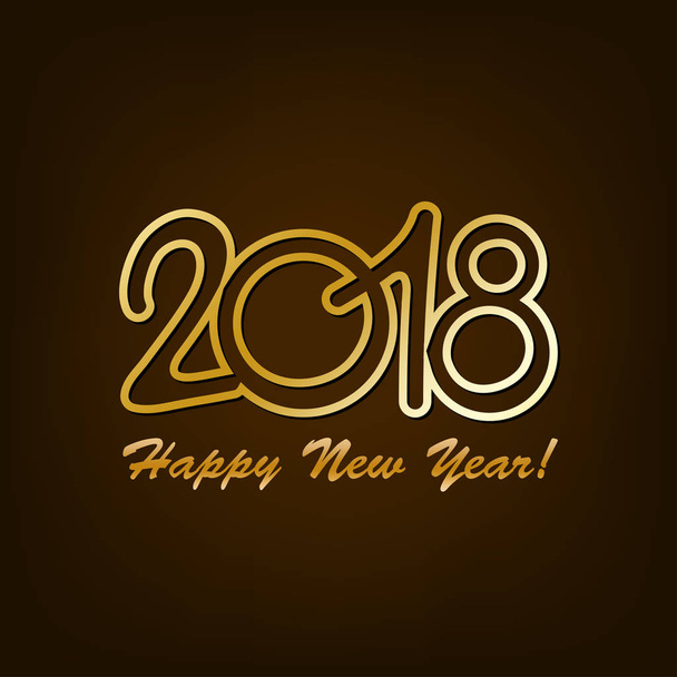 Happy new year 2018 vector background. New Year and Merry Christmas 2018 theme.  - Vector, Image