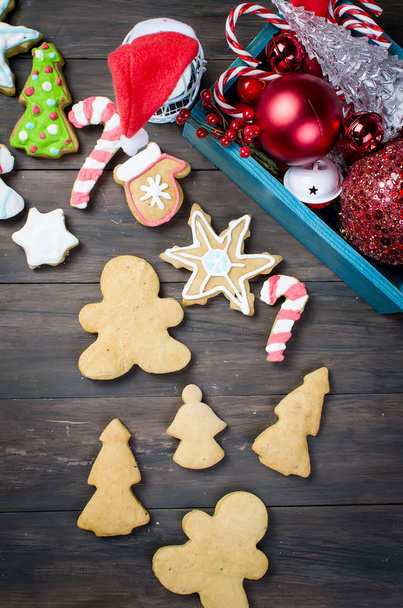 Christmas homemade gingerbread cookies - Foto, imagen