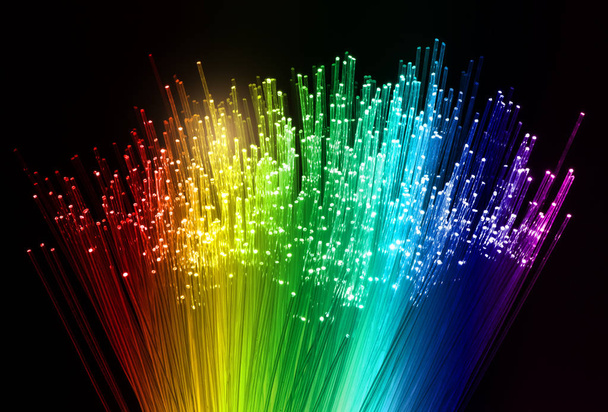 fiber optik ağ kablosu ultra hızlı internet iletişimi için - Fotoğraf, Görsel