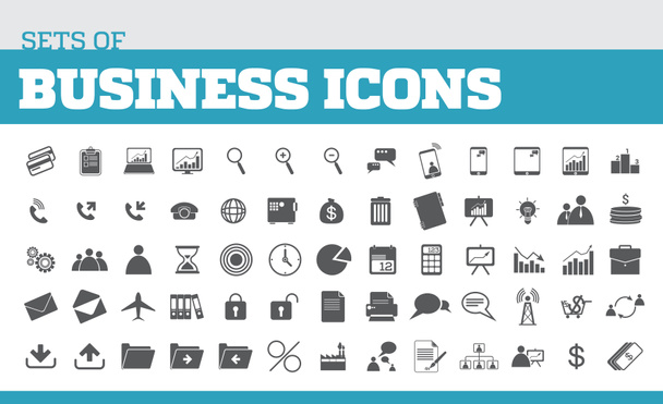 Illustration of icons for business and business metaphors. Unive - Photo, Image