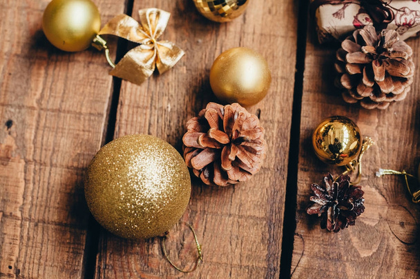 Christmas presents and decorations for a Christmas tree - Zdjęcie, obraz