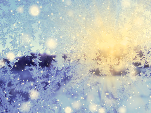 snowflakes pattern as winter texture background - Photo, Image