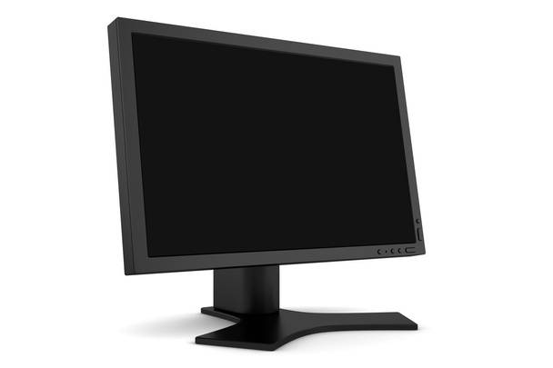 Monitor with blank screen isolated - 写真・画像