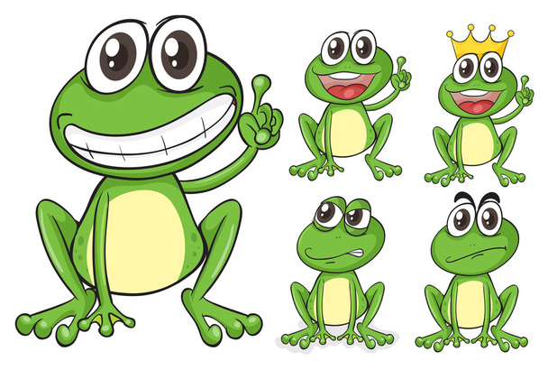 zielone żaby - Wektor, obraz