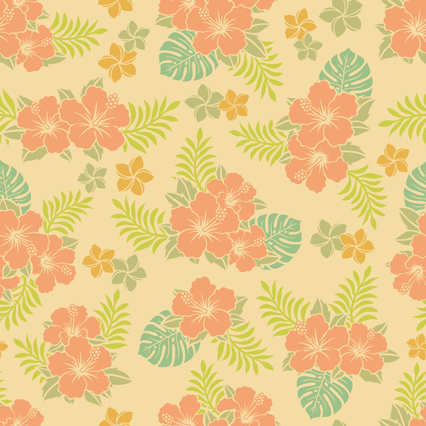 Hibiscus pattern - Vektor, Bild