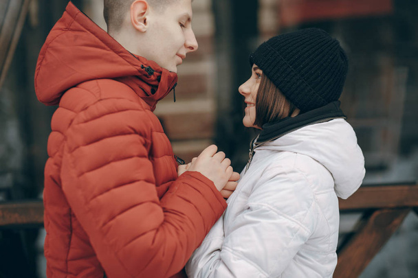 couple in winter - Photo, image
