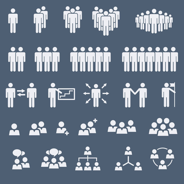 Set of Business People Team Groups - Vector - Vector, Image